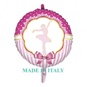2332-BALLERINA-PALLONCINO-MYLAR-FUCSIA-ORO