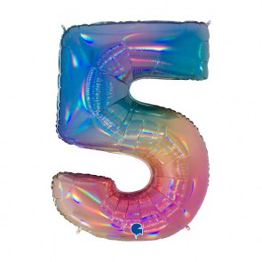 4079_palloncino_numero_5_rainbow